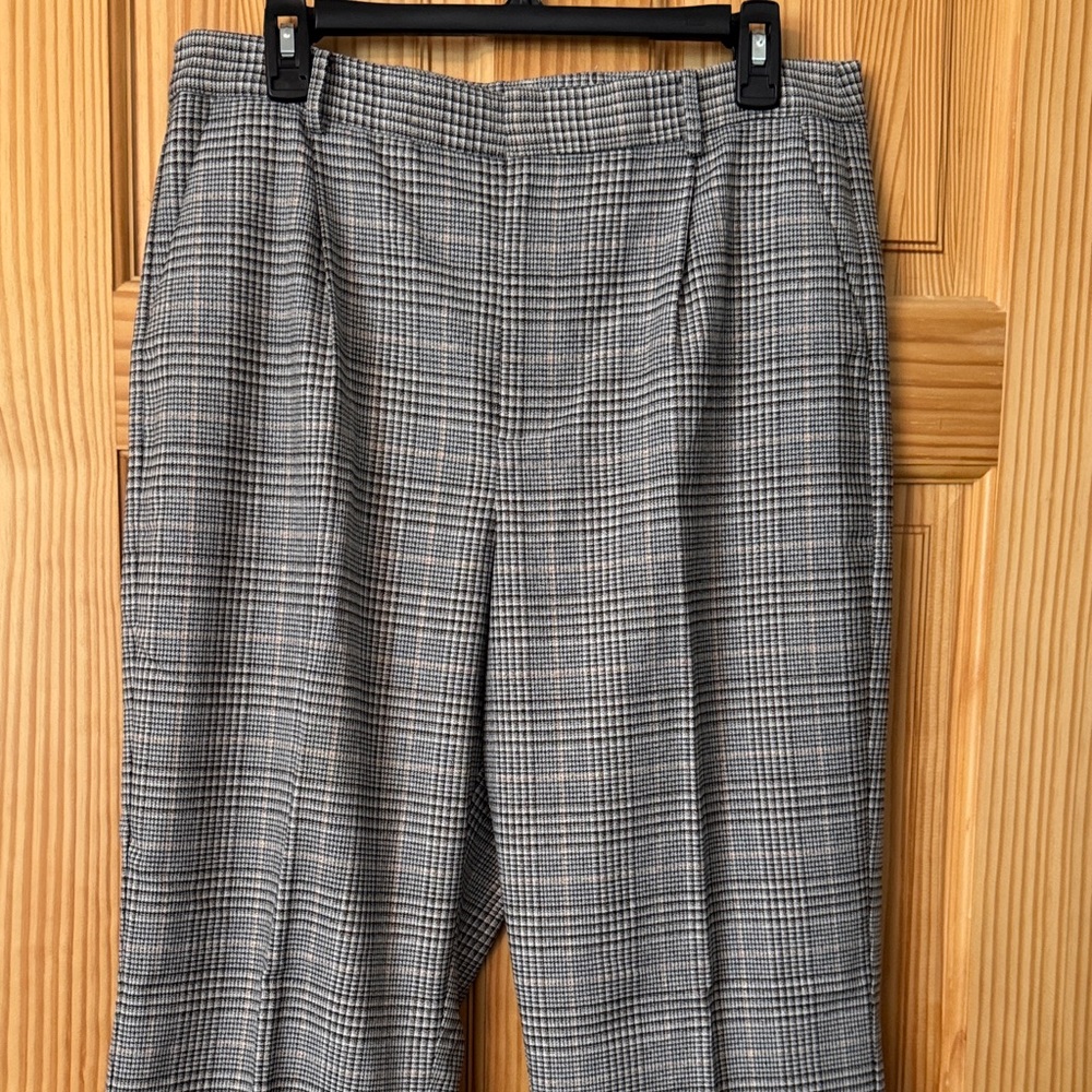 PAIGE Black and White Checkered Pants